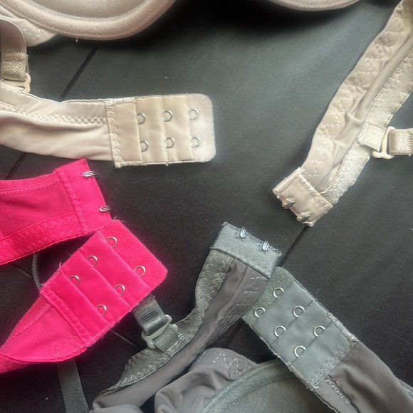 SHEIN 3 push up bras size M/ 80B fit like a 32/34B cup in pink, slate & nude EUC - Picture 8 of 8